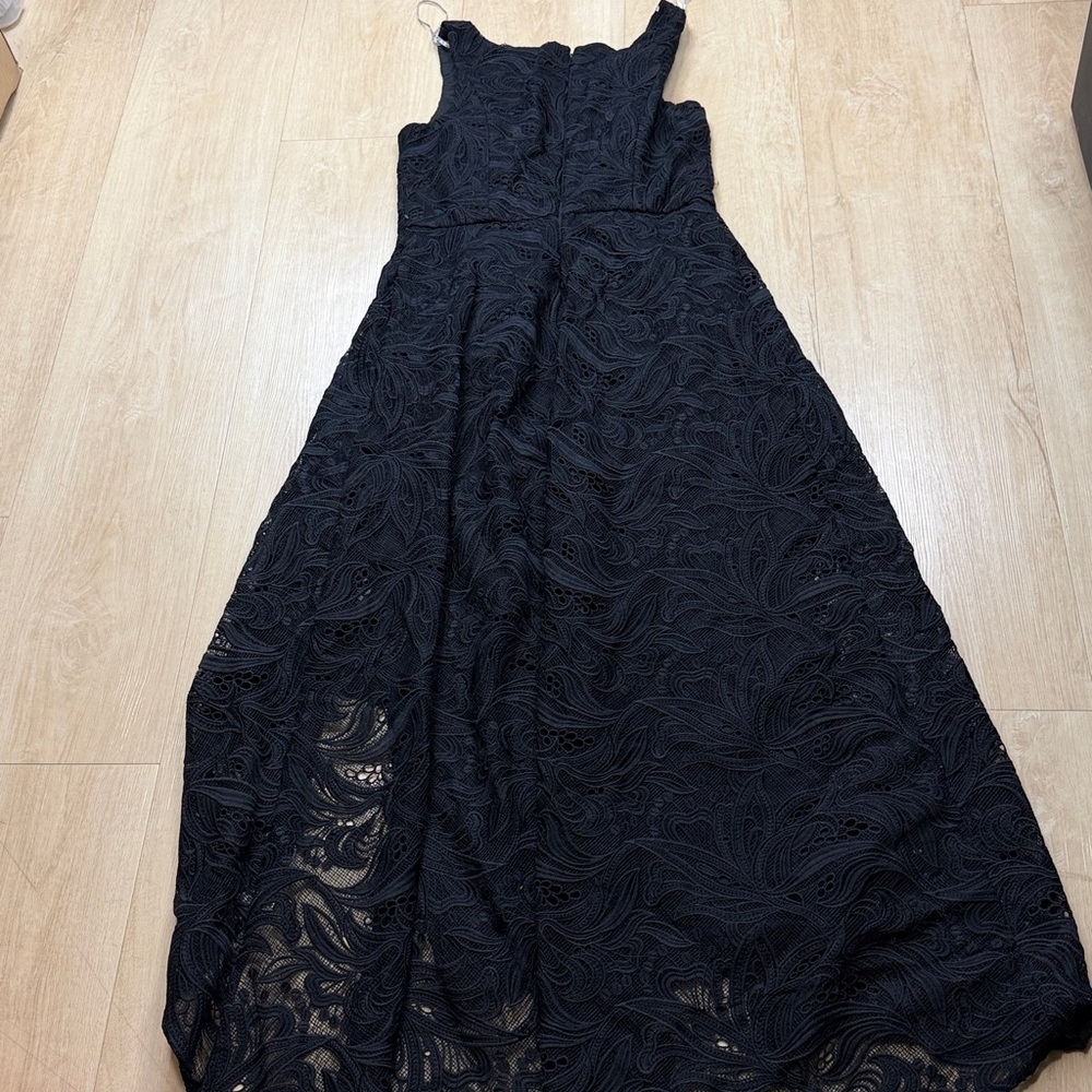 Kay Unger Womens Walk Thru Jumpsuit, Black size 12 - Picture 4 of 10